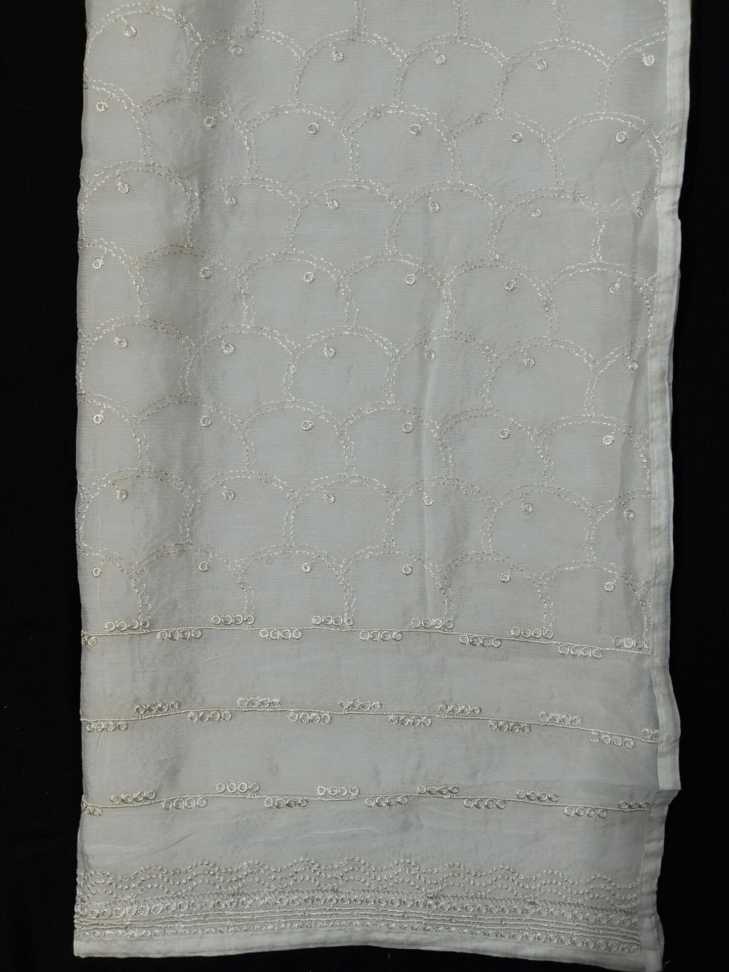 Elegant Chinon Dupatta Embroidery Dyeable design 3730549 - Image 3