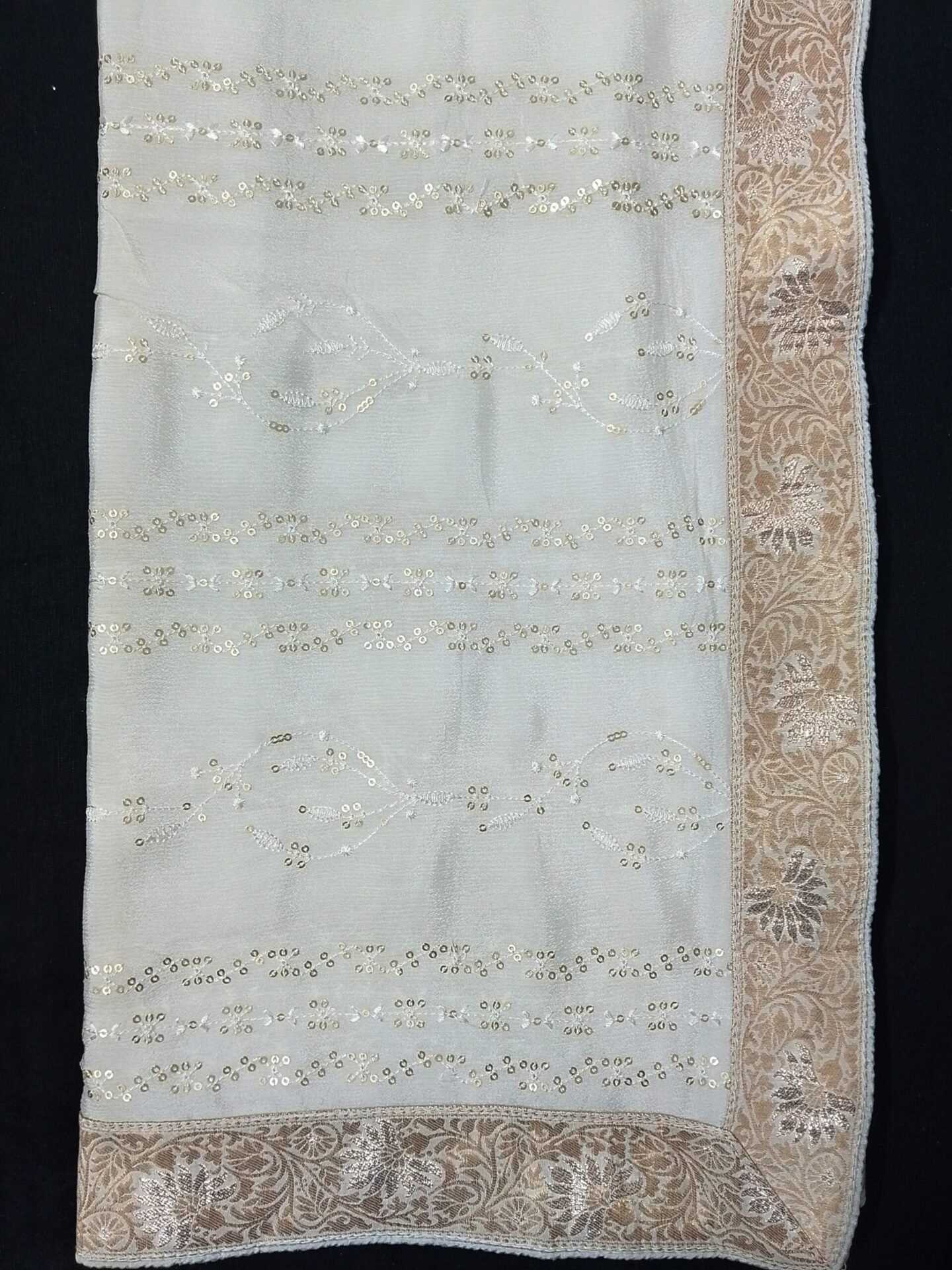 Classic Chinon Dupatta Embroidered Dyeable design 3760536 - Image 3